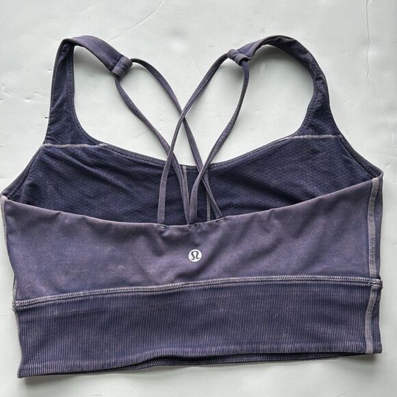 Lululemon Free To Be Bra Long Line *Rib Snow Wash Midnight Orchid Size 10 - Picture 1 of 14